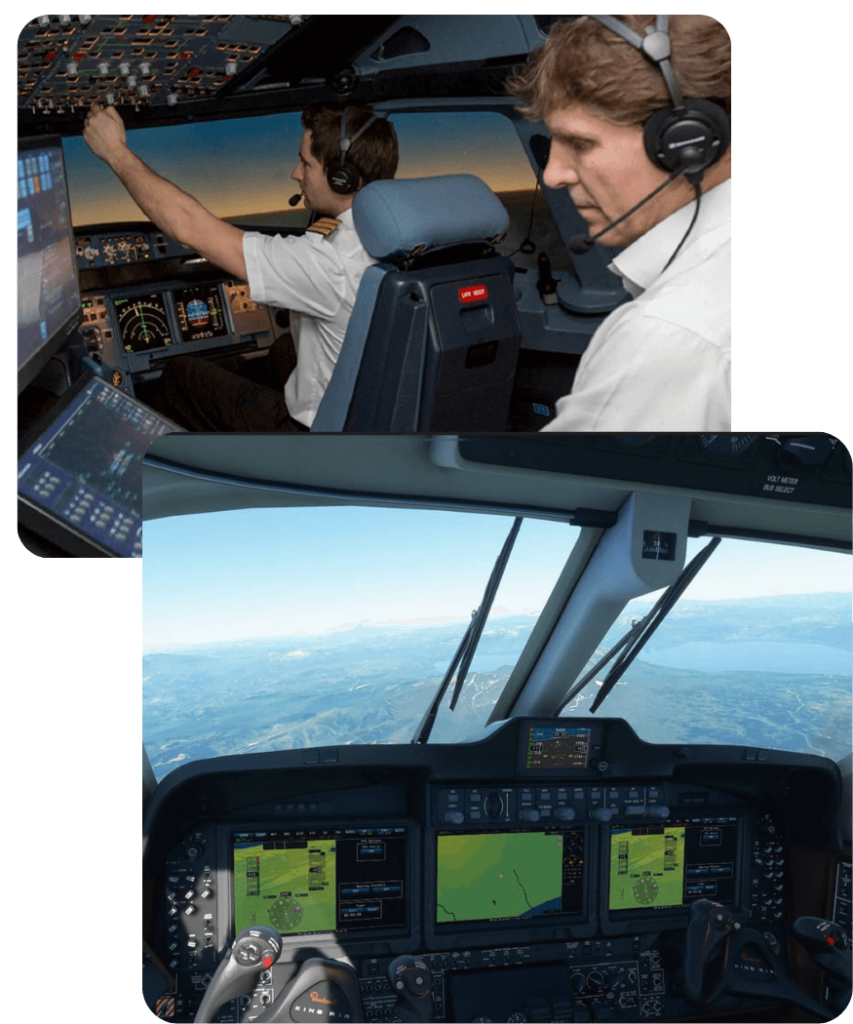 Aviator training simulator